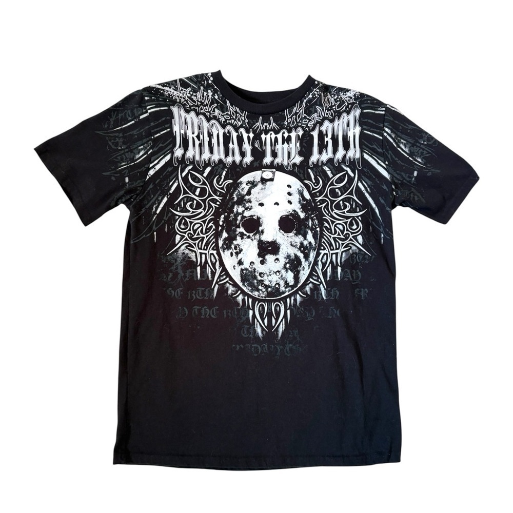 Men’s Medium Friday The 13th Gothic Print Graphic Crew Neck T-Shirt
